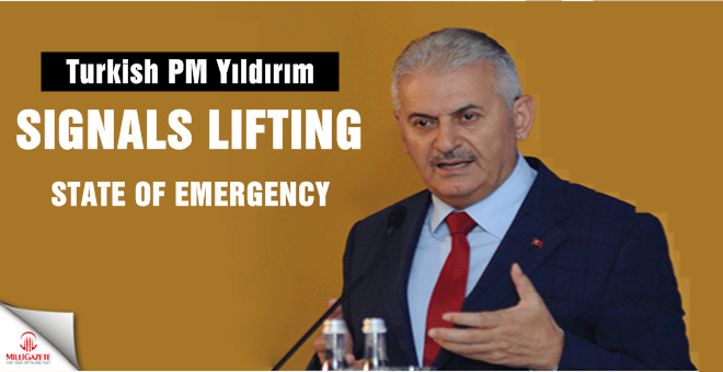 Turkish PM signals lifting of state of emergency