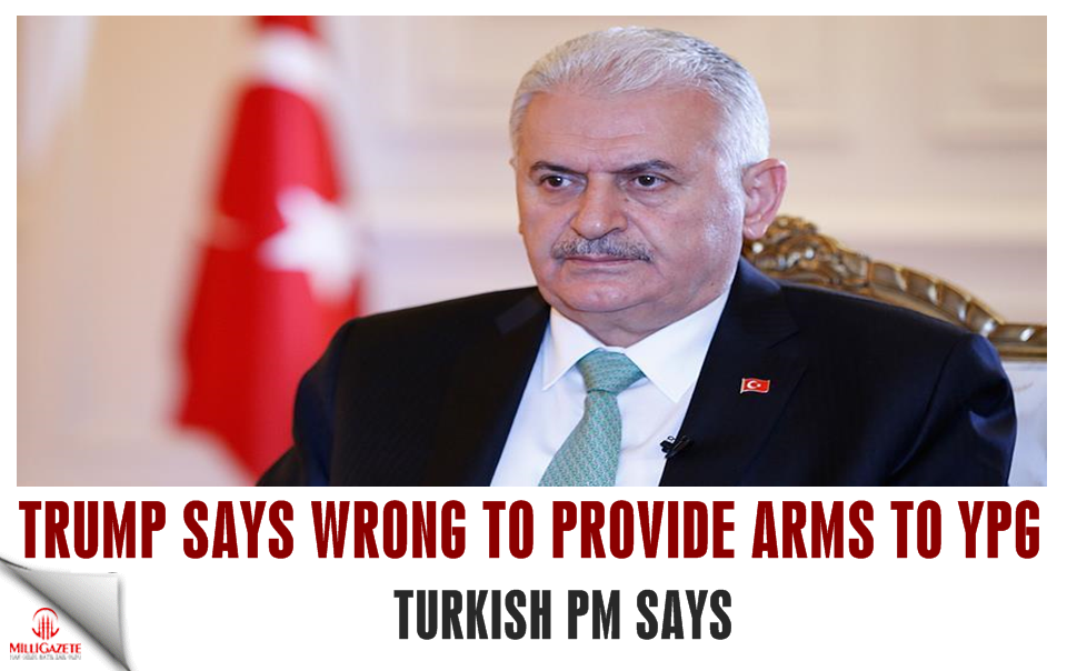 Turkish PM: Trump says wrong to provide arms to YPG