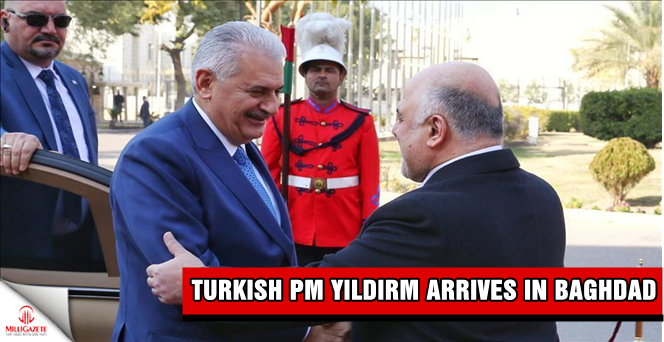 Turkish PM Yildirim arrives in Baghdad