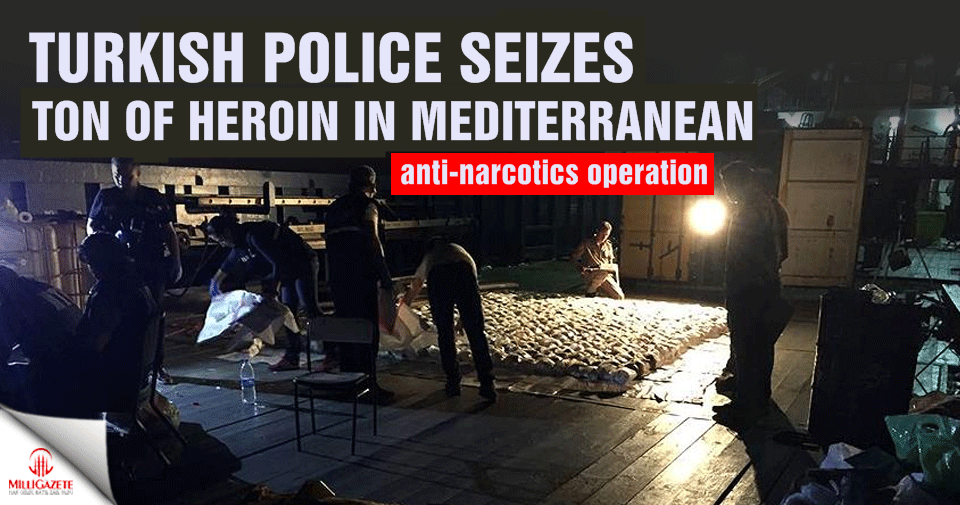 Turkish police seizes ton of heroin in Mediterranean