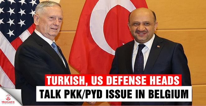 Turkish, US defense heads talk PKK/PYD issue in Belgium