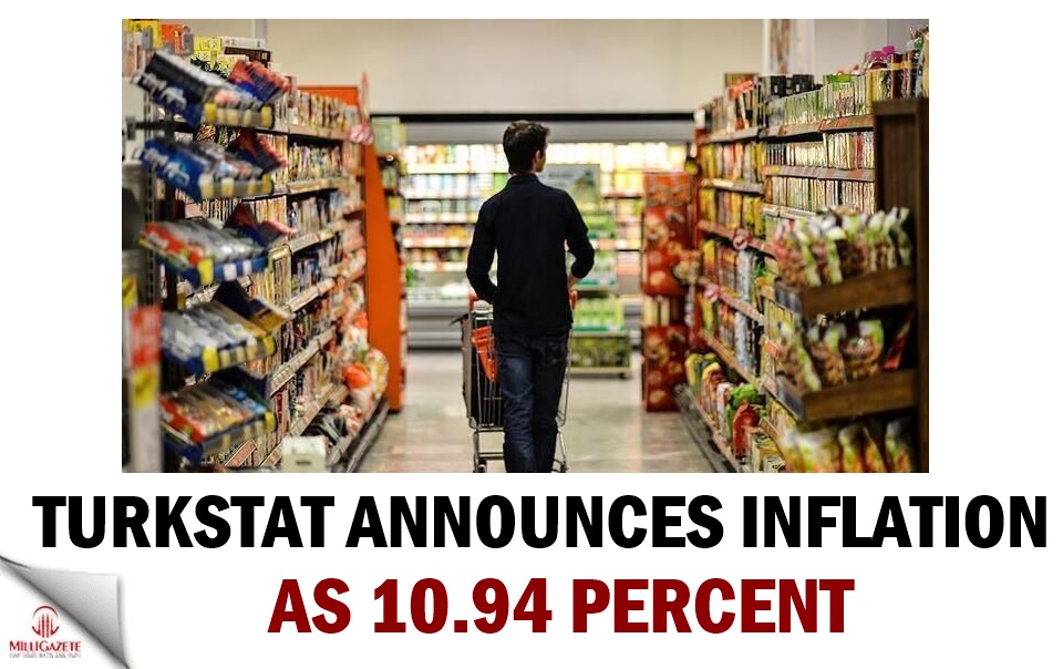 TURKSTAT announces inflation as 10.94 percent