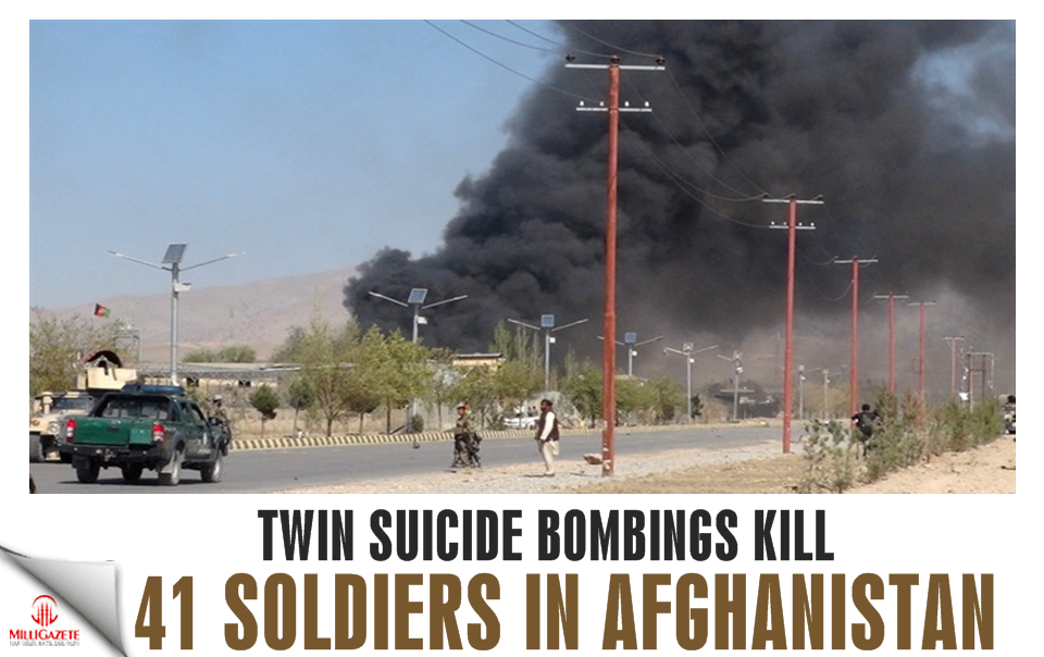 Twin suicide bombings kill 41 soldiers in Afghanistan