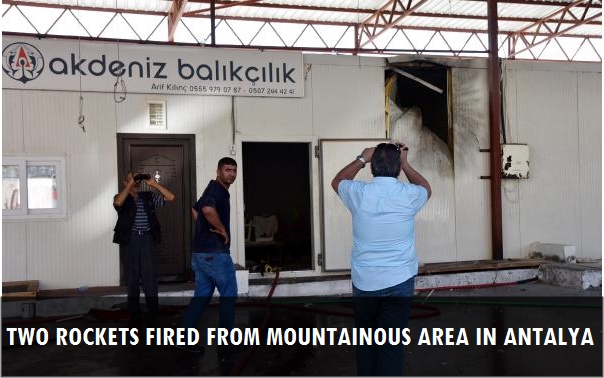 Two rockets fired from mountainous area in Antalya