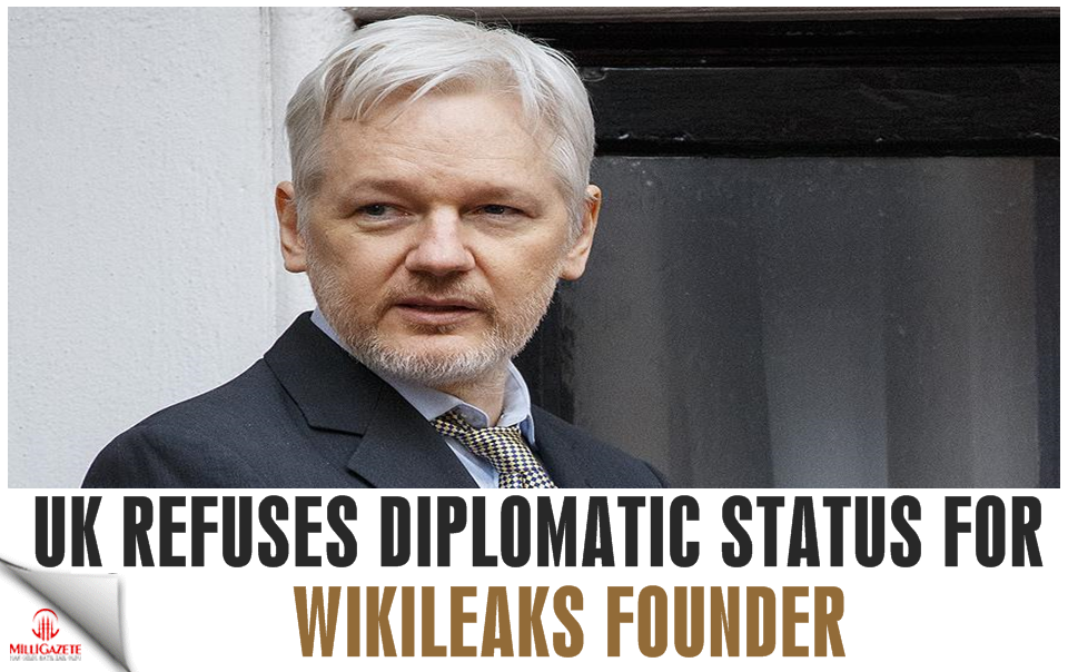 UK refuses diplomatic status for WikiLeaks founder