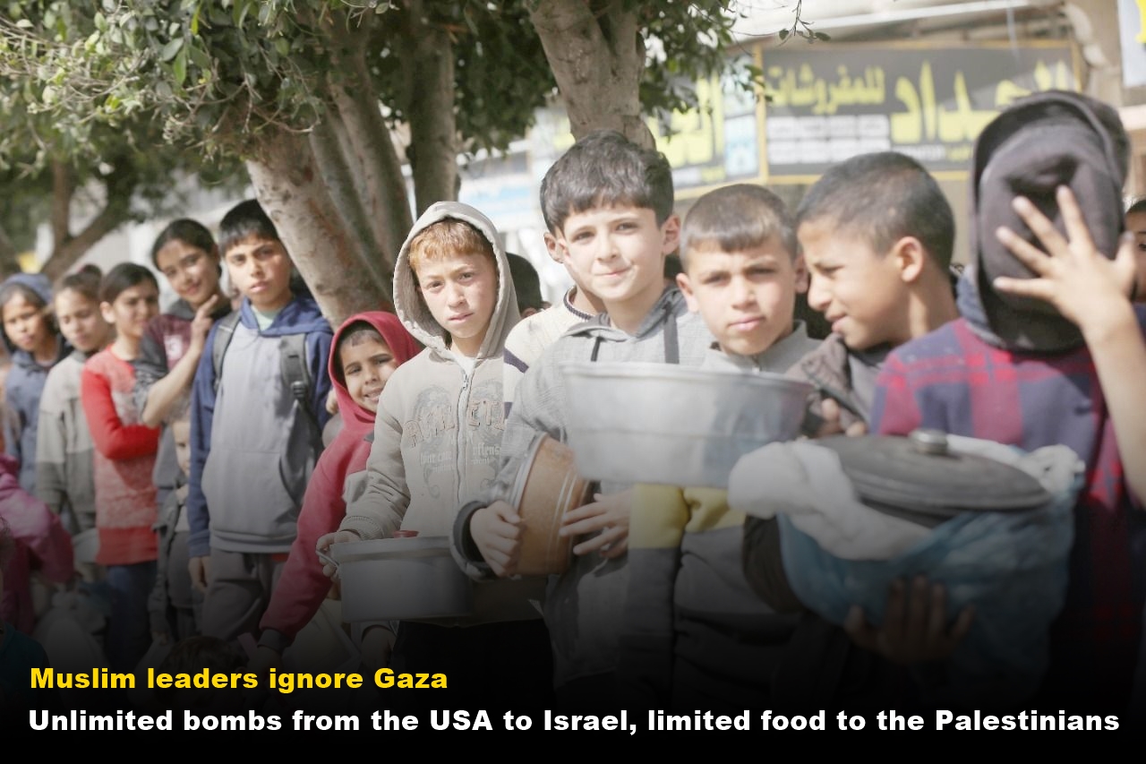 Unlimited bombs from the USA to Israel, limited food to the Palestinians