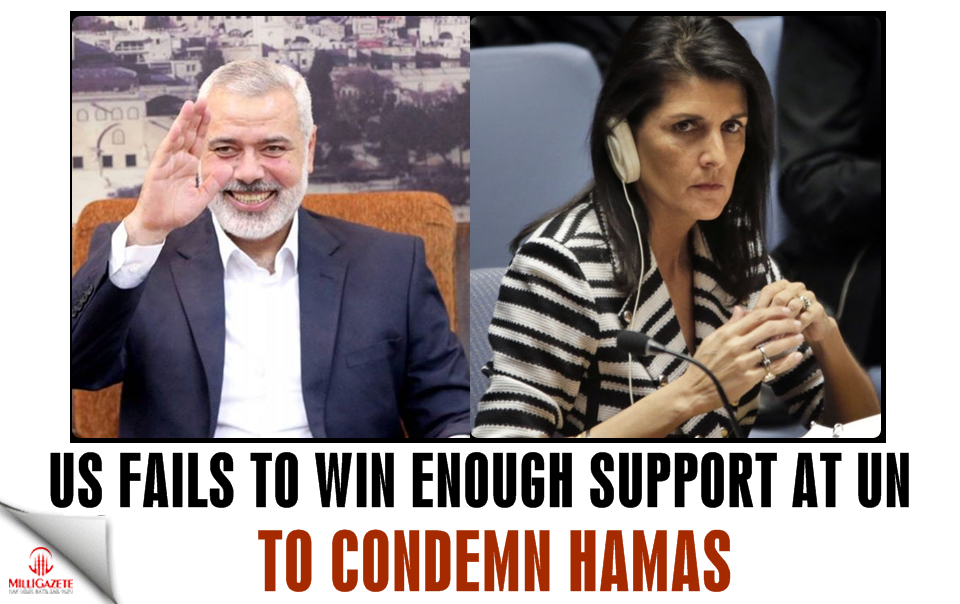 US fails to win enough support at UN to condemn Hamas