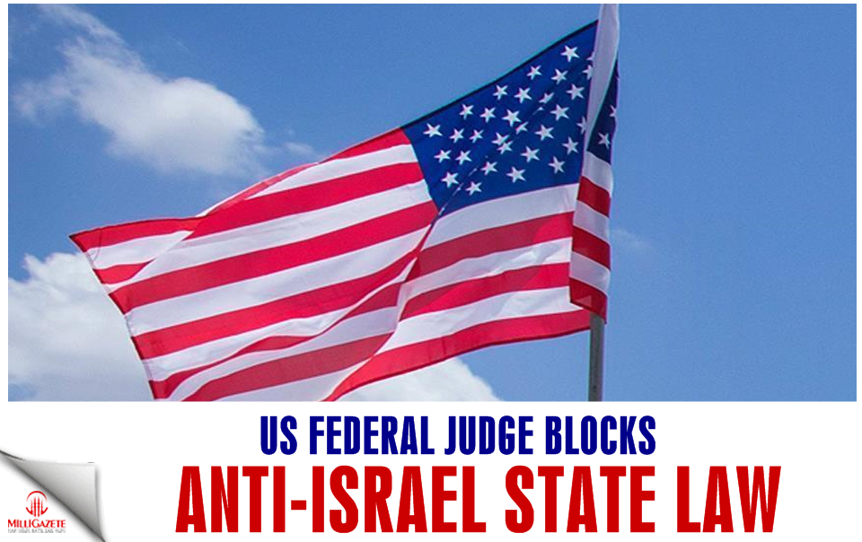 US federal judge blocks anti-Israel state law