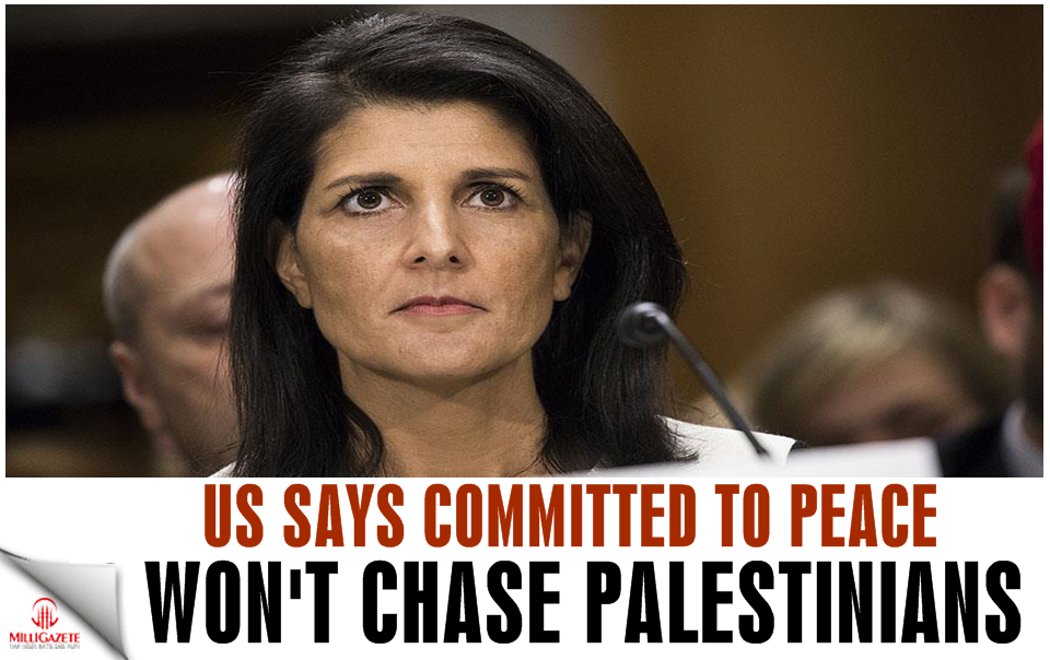 US says committed to peace, won't chase Palestinians