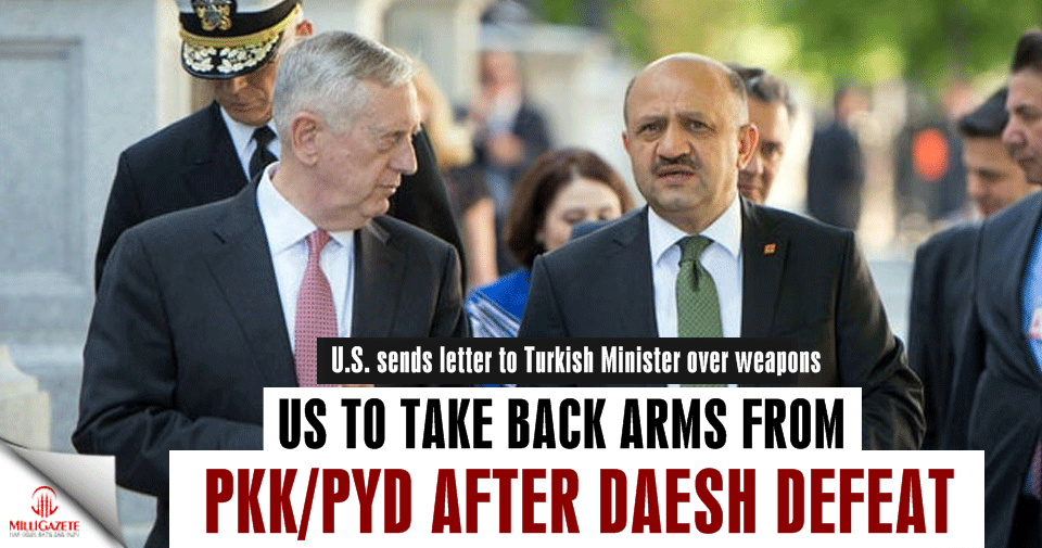 US to take back arms from PKK/PYD after Daesh defeat