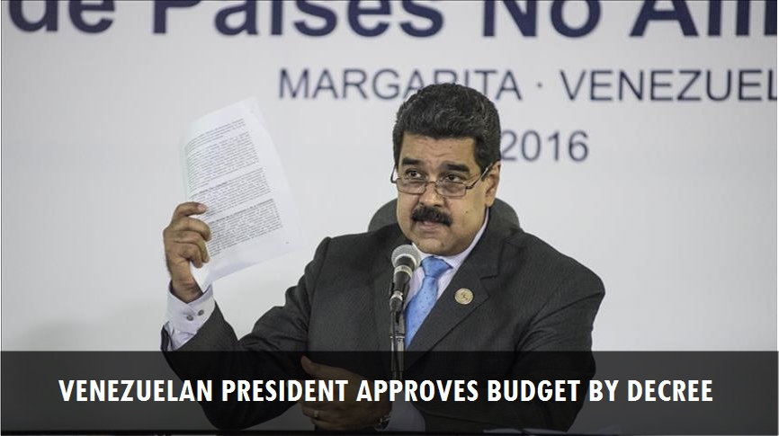 Venezuelan president approves budget by decree
