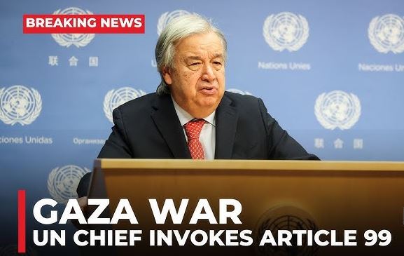 War in Gaza 'may aggravate' threats to international peace: UN chief