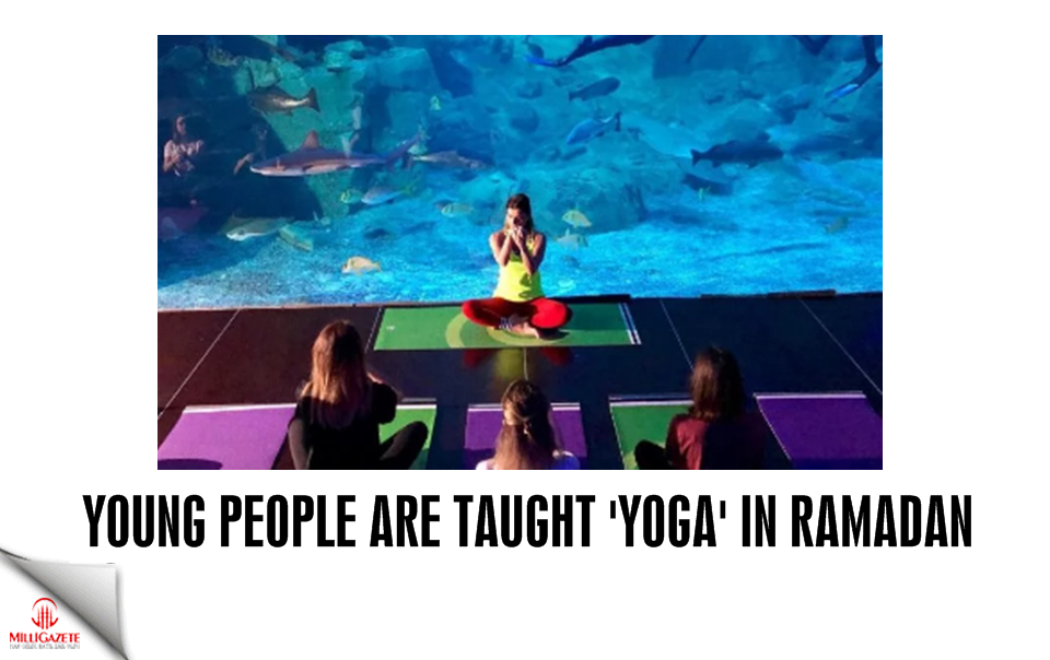 Young people are taught 'Yoga' in Ramadan