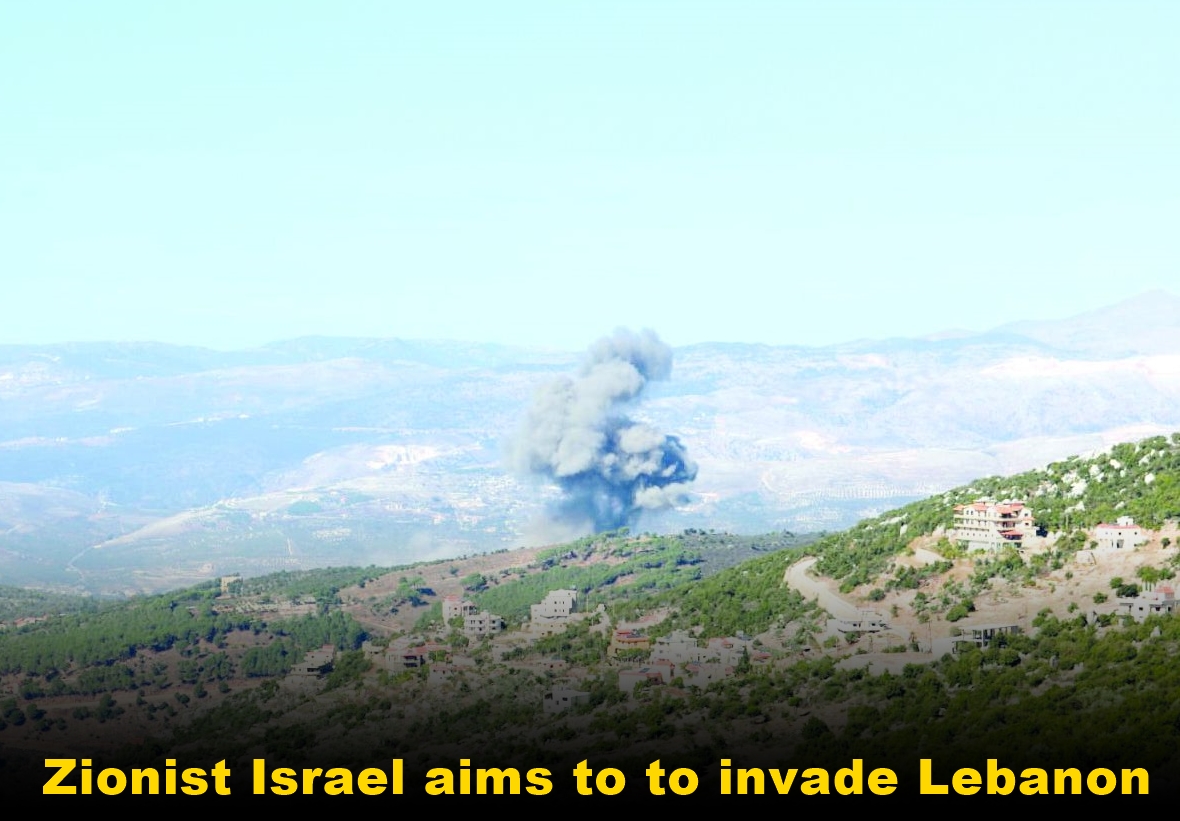 Zionist Israel aims to to invade Lebanon