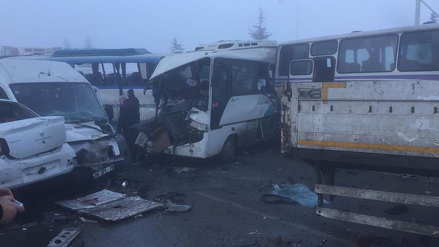 40 vehicle pile up in Konya, dozens injured