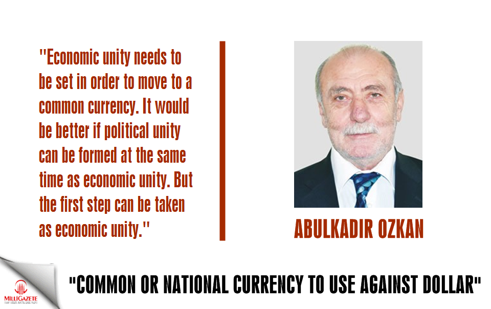 Abdulkadir Ozkan: "Common or national currency to use against dollar"