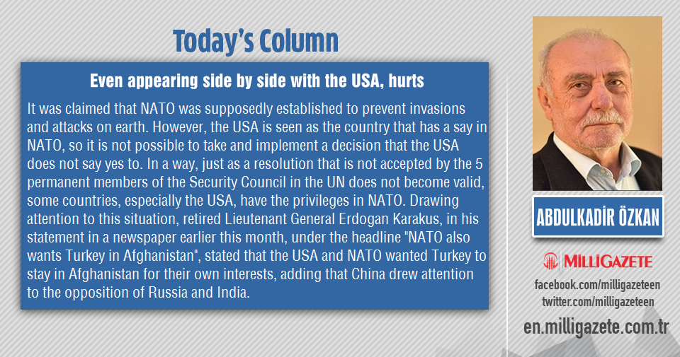 Abdulkadir Özkan: "Even appearing side by side with the USA, hurts"