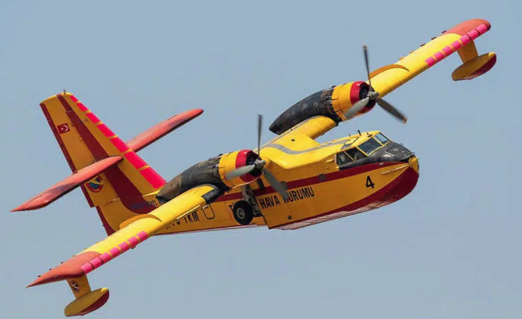 Aircrafts ready for the forest fires in summer months