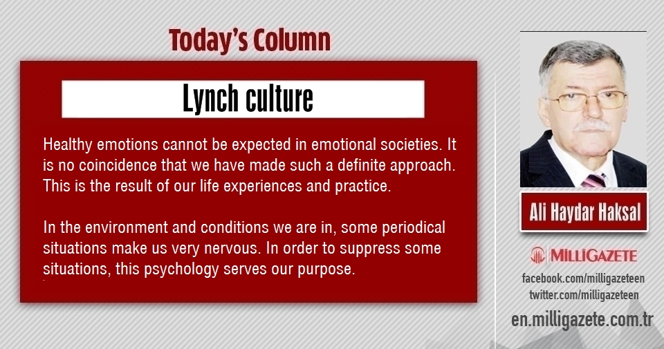 Ali Haydar Haksal: "Lynch culture"