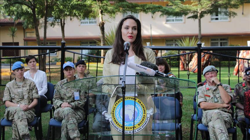 Angelina Jolie marks Refugee Day with African girls