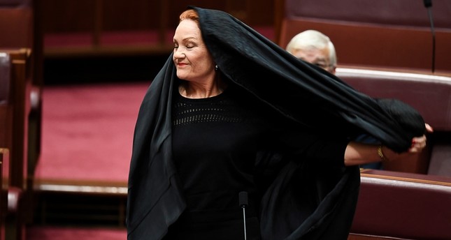 Anti-Muslim Australian senator calls for burqa ban in public spaces after offensive stunt