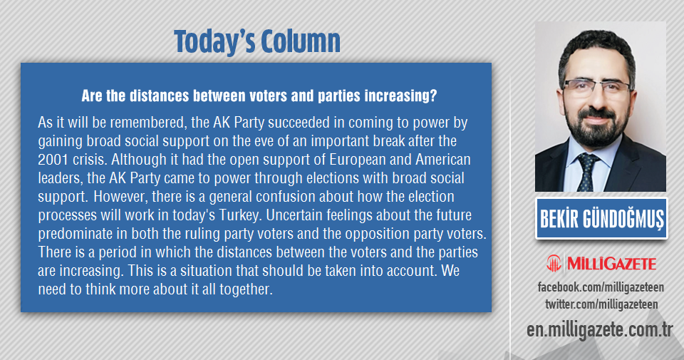 Bekir Gündoğmuş: "Are the distances between voters and parties increasing?"