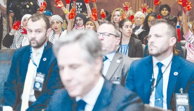 Blinken protested by US citizens: 