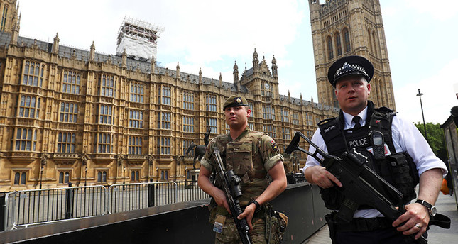 British police arrest man with knife outside UK Parliament