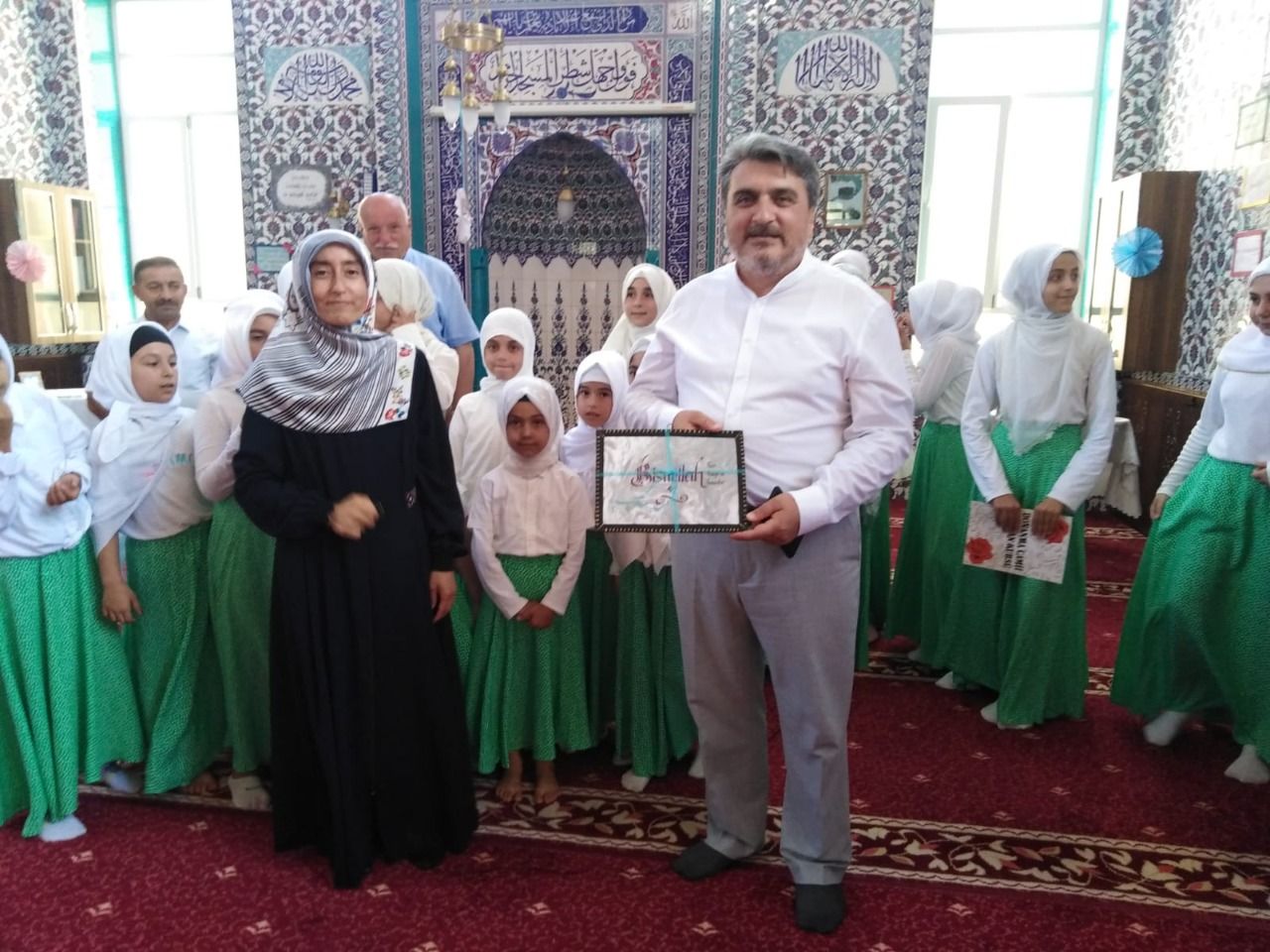 Calligraphy exhibition opened at Gölcük Naval Mosque Summer Quran Course
