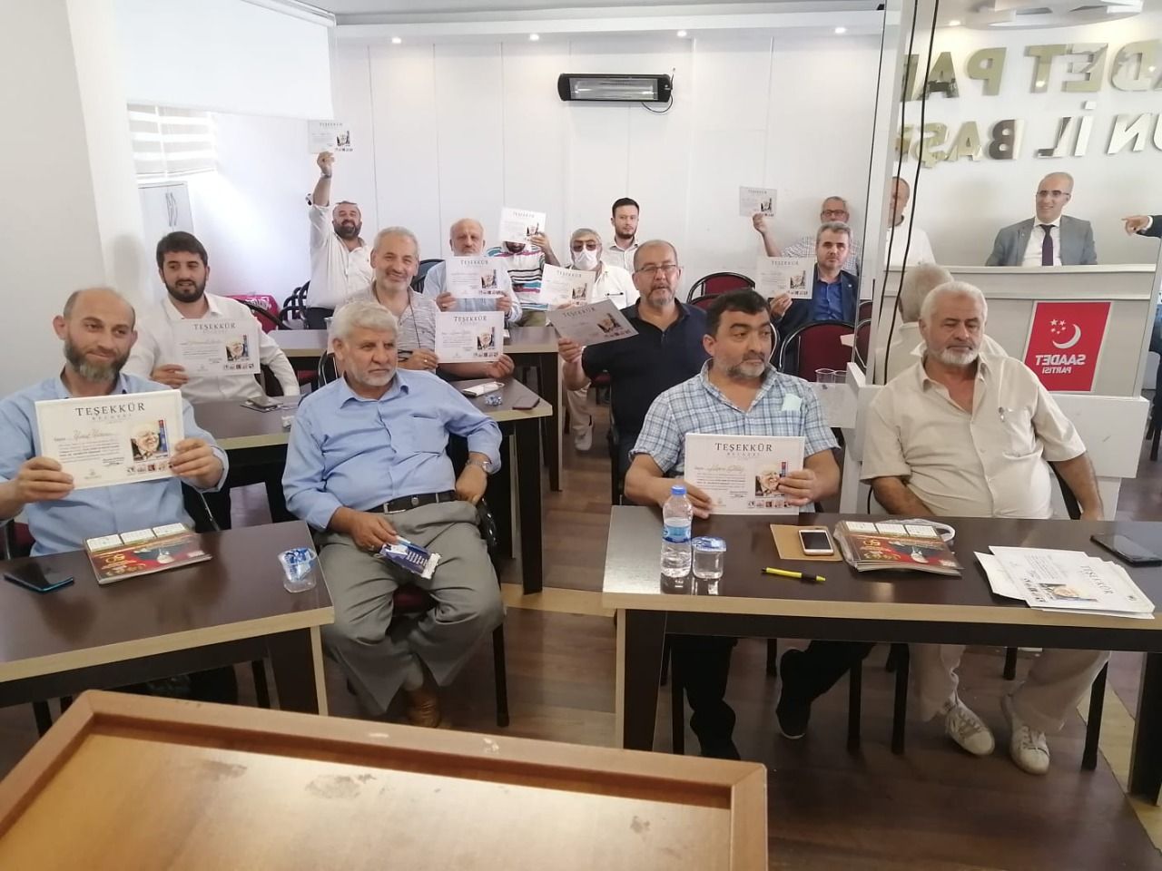 Certificate of appreciation to Milli Gazete volunteers