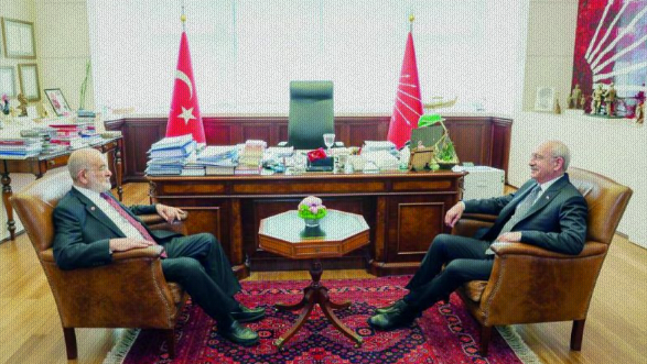 Condolence visit from Karamollaoğlu to Kılıçdaroğlu for Deniz Baykal