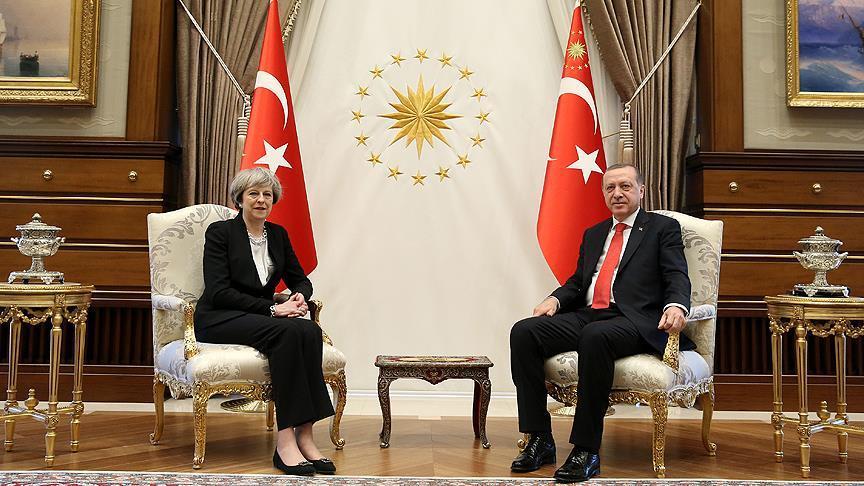 Erdogan, UKs May talk on phone