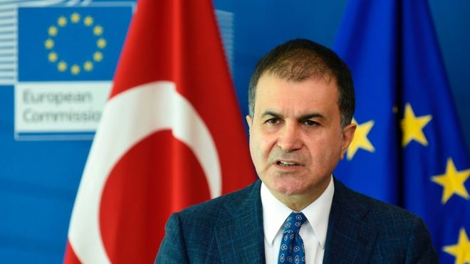 EU Minister Çelik set for talks, Merkel wants end to accession bid