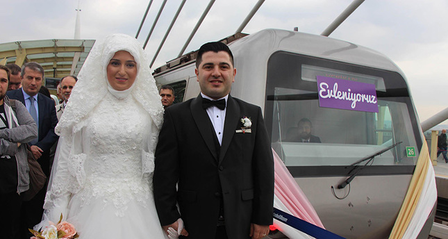 First wedding at Metro station in Istanbul