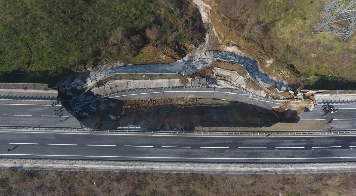 Highway constructed by Turkish pro-gov't company collapses