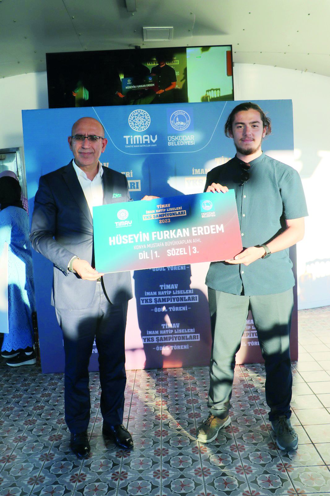 Imam Hatip students awarded for for being successful in the university entrance exam
