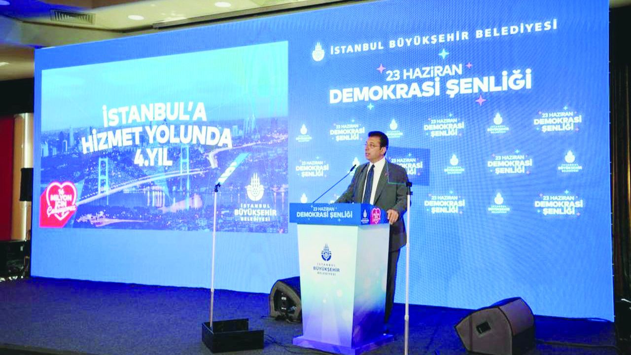 Imamoglu performs '4 Years of Service in Istanbul' presentation