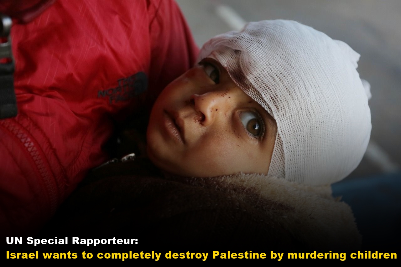 Israel wants to completely destroy Palestine by murdering children: UN Special Rapporteur