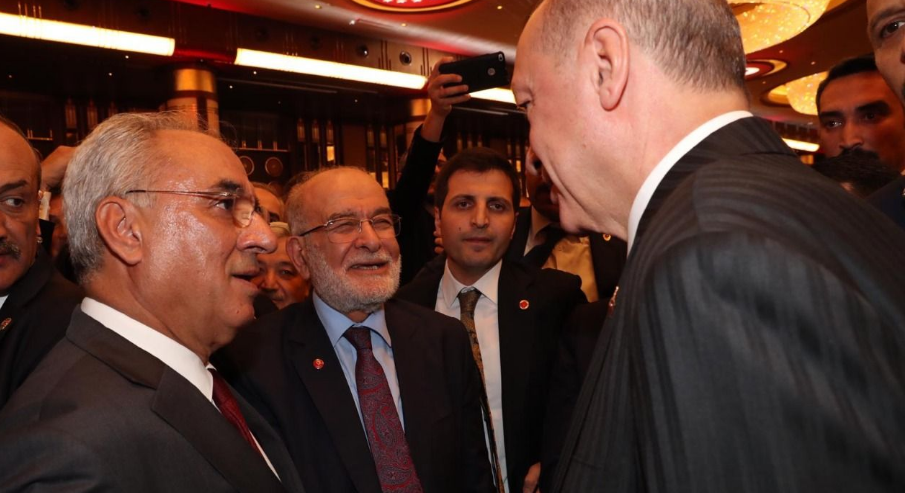 Karamollaoğlu attends the reception at presidential complex