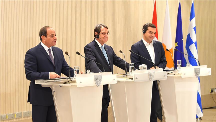 Leaders of Greece, Egypt, Cyprus vow closer cooperation