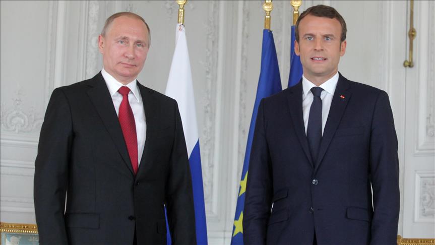 Macron urges Putin to press Syrian regime over Eastern Ghouta