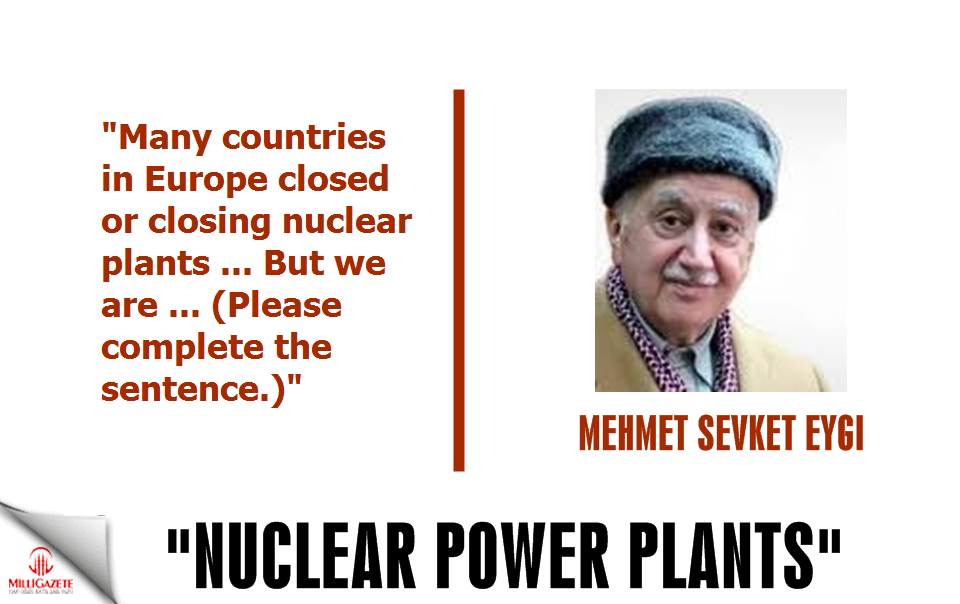 Mehmet Sevket Eygi; Nuclear Power Plants
