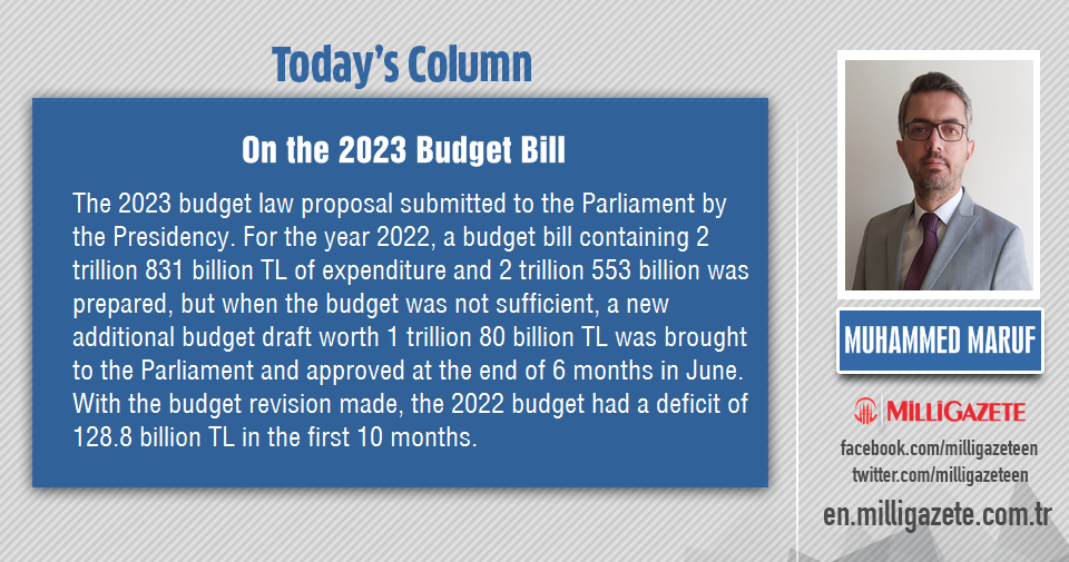 Muhammed Maruf: "On the 2023 Budget Bill"