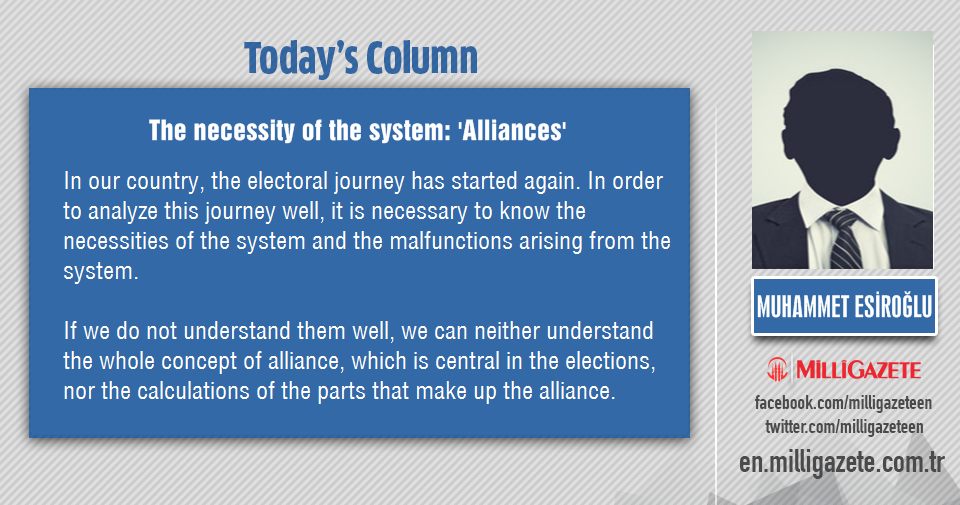 Muhammet Esiroğlu: The necessity of the system: 'Alliances'