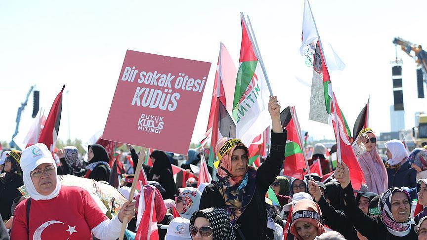 Muslims in Turkey rally against Zionist Israel's Al-Aqsa occupy