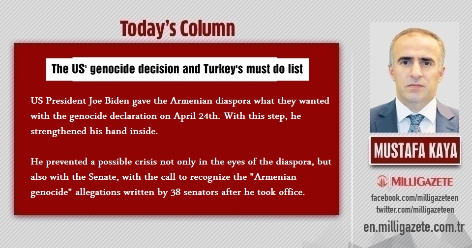 Mustafa Kaya: "US genocide decision and Turkeys must do list"
