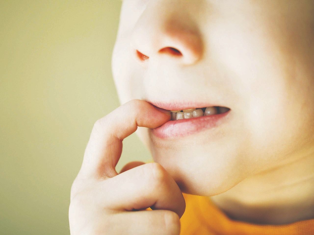 Nail-biting habit of children