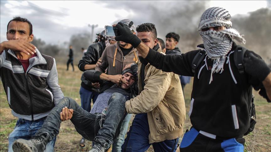 Nine people injured during protests in Palestine