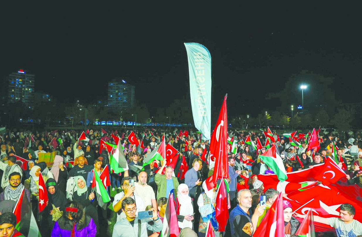 Non-Governmental Organizations Platform organizes a rally in Istanbul for Gaza, Palestine