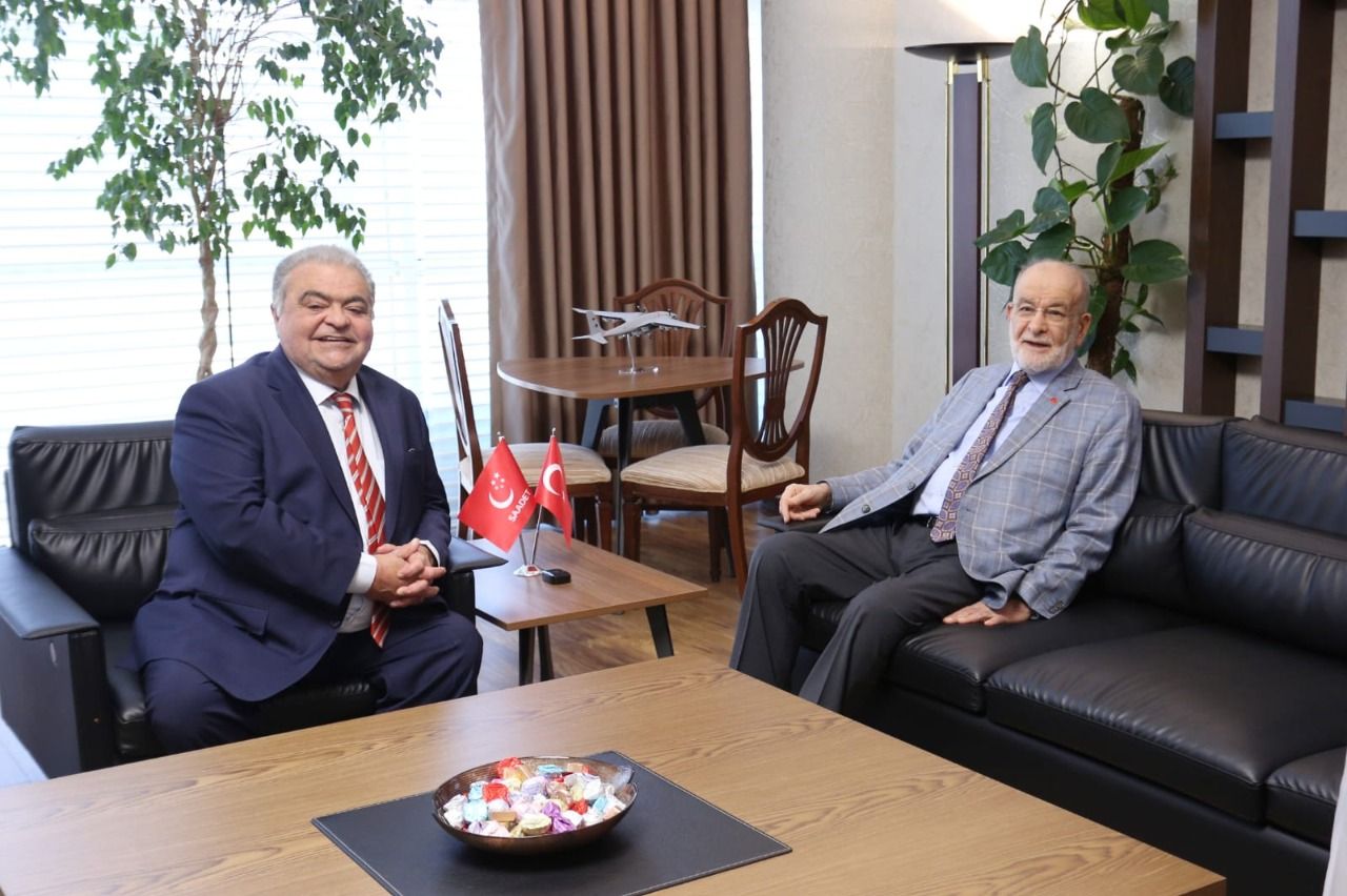 TEK Party Chairman Özal meets Saadet leader Temel Karamollaoğlu